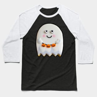 Cute Spooky Halloween Ghost Cookies Baseball T-Shirt